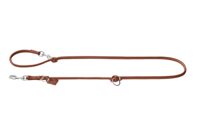 MÜNCHEN Round&Soft PETIT adjustable leash - cognac