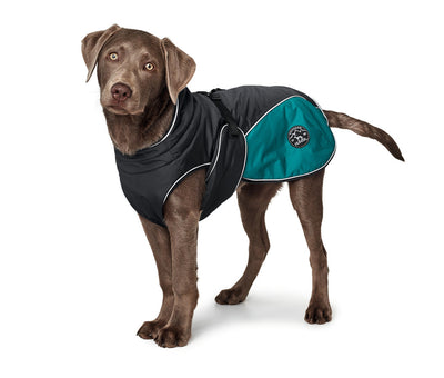 UPPSALA ALLROUNDER dog coat - anthracite/petrol