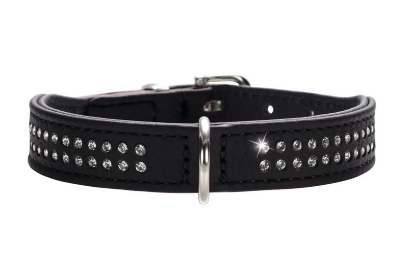 DIAMOND NAPPA collar - black