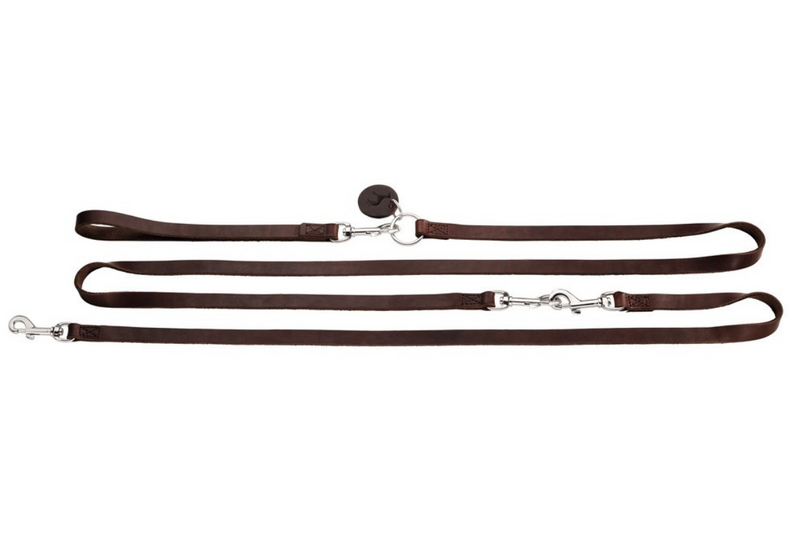 SOLID EDUCATION combi leash 6 in 1 - dark brown