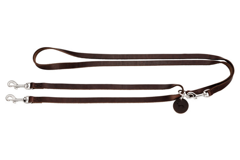 SOLID EDUCATION combi leash 6 in 1 - dark brown