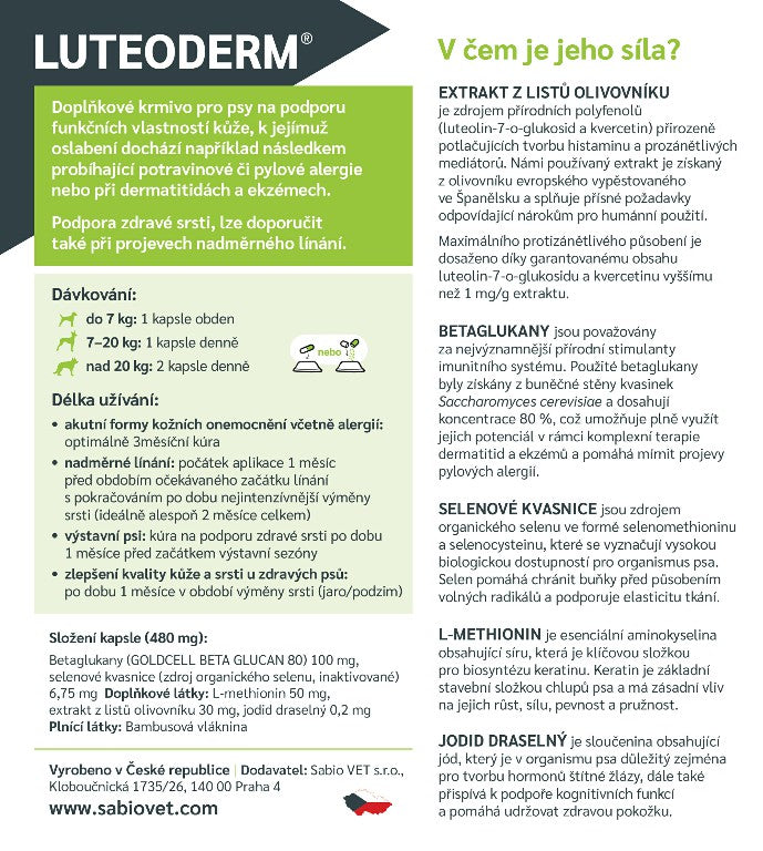 LUTEODERM - for a sooth skin and healthy coat