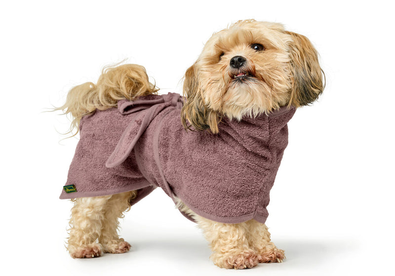 RIGA bathrobe for dogs - old pink