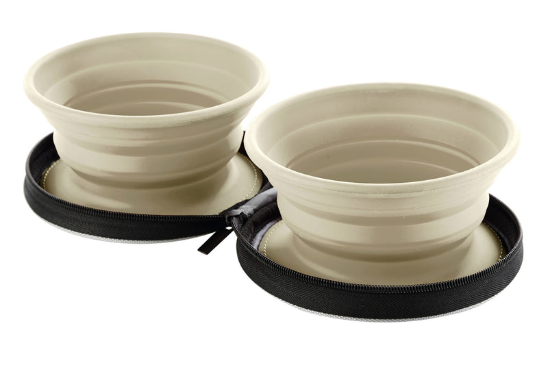 LIST double bowl with case - beige