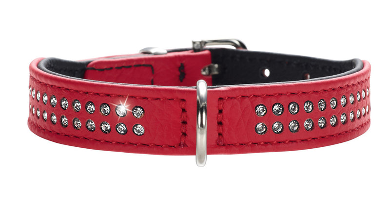 DIAMOND NAPPA collar - red