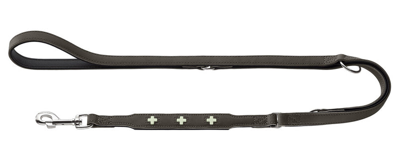 SWISS GLOW adjustable leash - dark grey