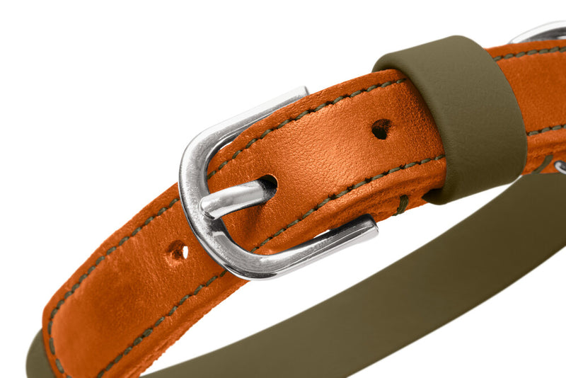 WOLMAR obojok - khaki/oranžová