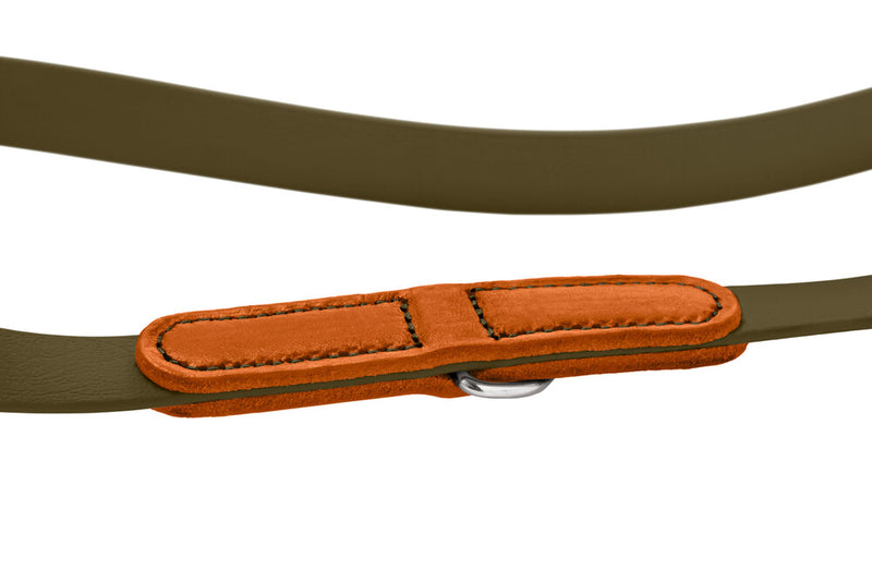 WOLMAR nastaviteľné vodítko - khaki/oranžová