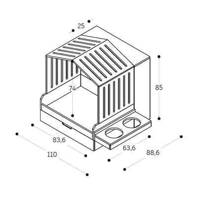 Wooden dog house - M