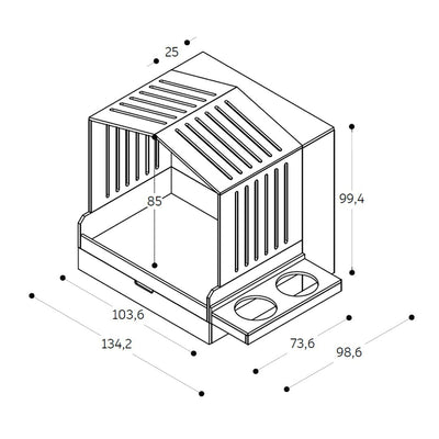 Wooden dog house - L