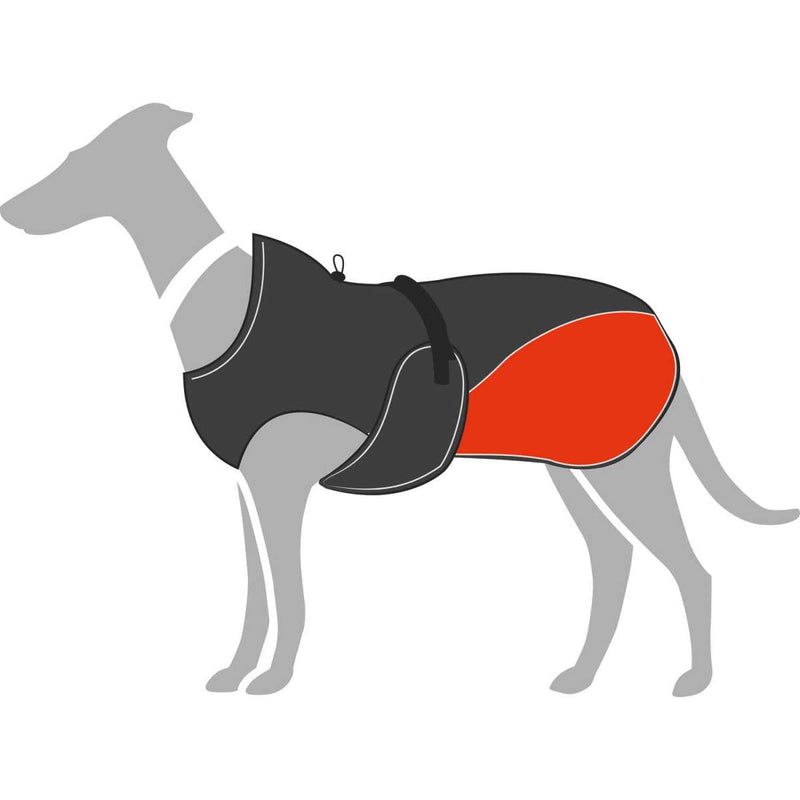UPPSALA ALLROUNDER dog coat - anthracite/red