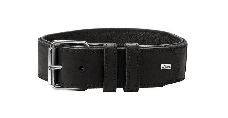LARVIK collar with handle - black