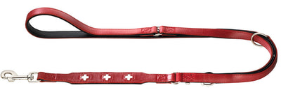 SWISS adjustable leash - red