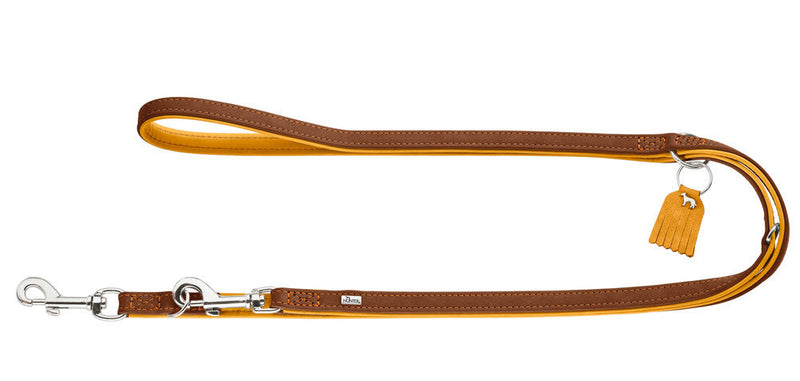 LUCCA adjustable leash - brown/mustard