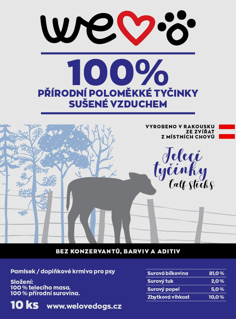 Teľacie žuvacie tyčinky