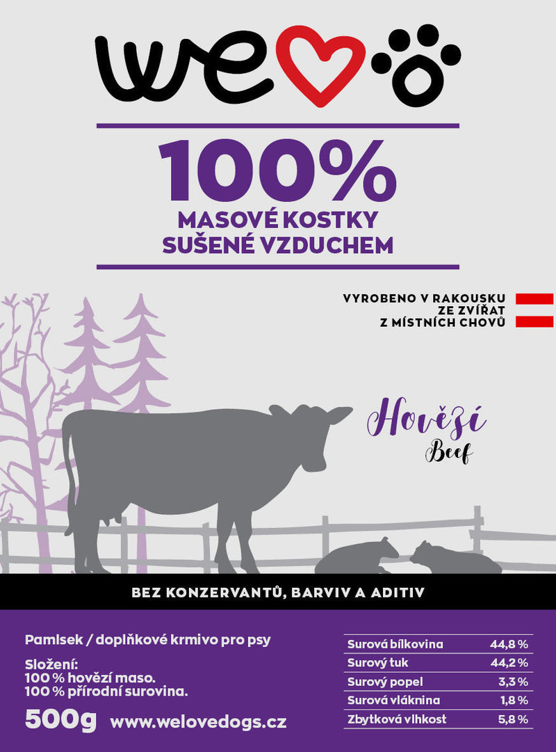 Hovädzie sušené mäso - kocky